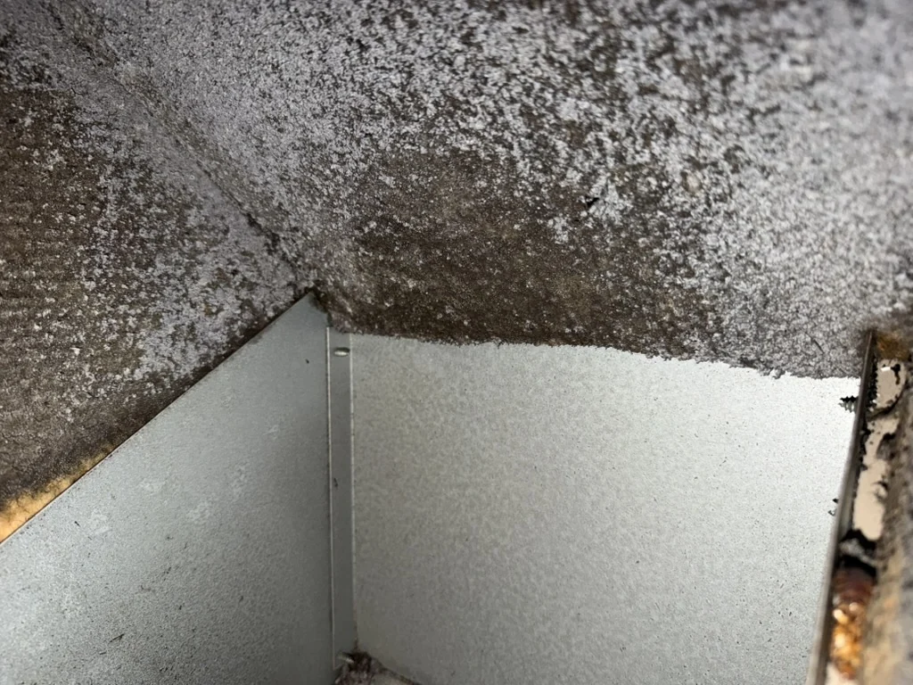 Interior ductwork contamination discovered during mold assessment in Doral